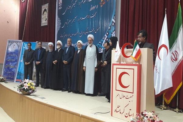 مراسم تکریم و معارفه مسئول دفتر نمایندگی ولی فقیه در جمعیت هلال اخمر استان
